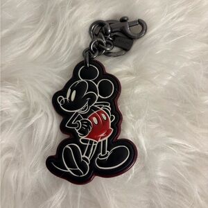 Coach Black & Red Mickey Mouse Key Holder / Key Charm
